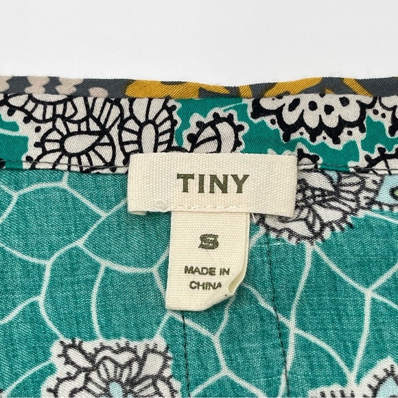 Tiny for Anthropologie Scarf Printed Tunic Dress Crochet Detailing Front Pockets - Picture 11 of 15